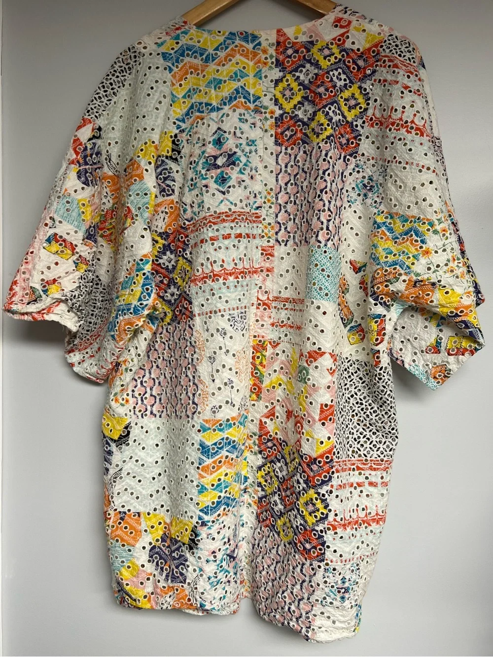 Anthropologie Rayne Patchwork Eyelet Kimono - Picture 4 of 6